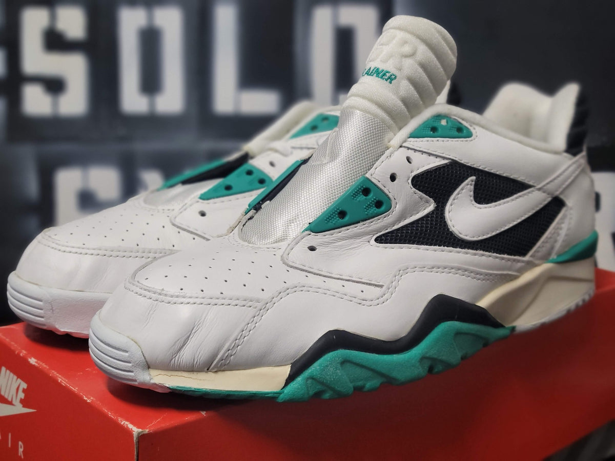 1991 Nike Cross Trainer IV White/Teal Vintage Sneaker Shoes 173001