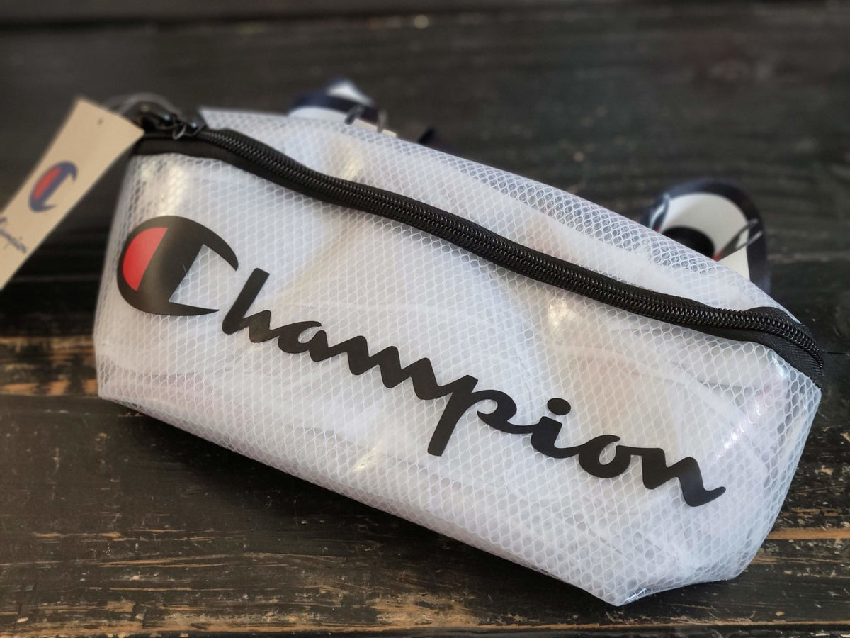 Champion Clear Transparent Web Plastic Waist Fanny Pack Bag SoldSneaker