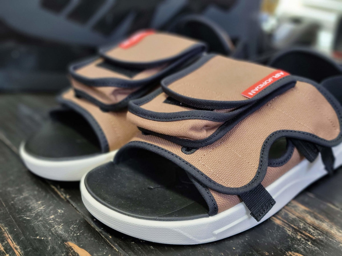 Jordan LS Slide Brown Red Utility Pocket Sport Sandals Men Size