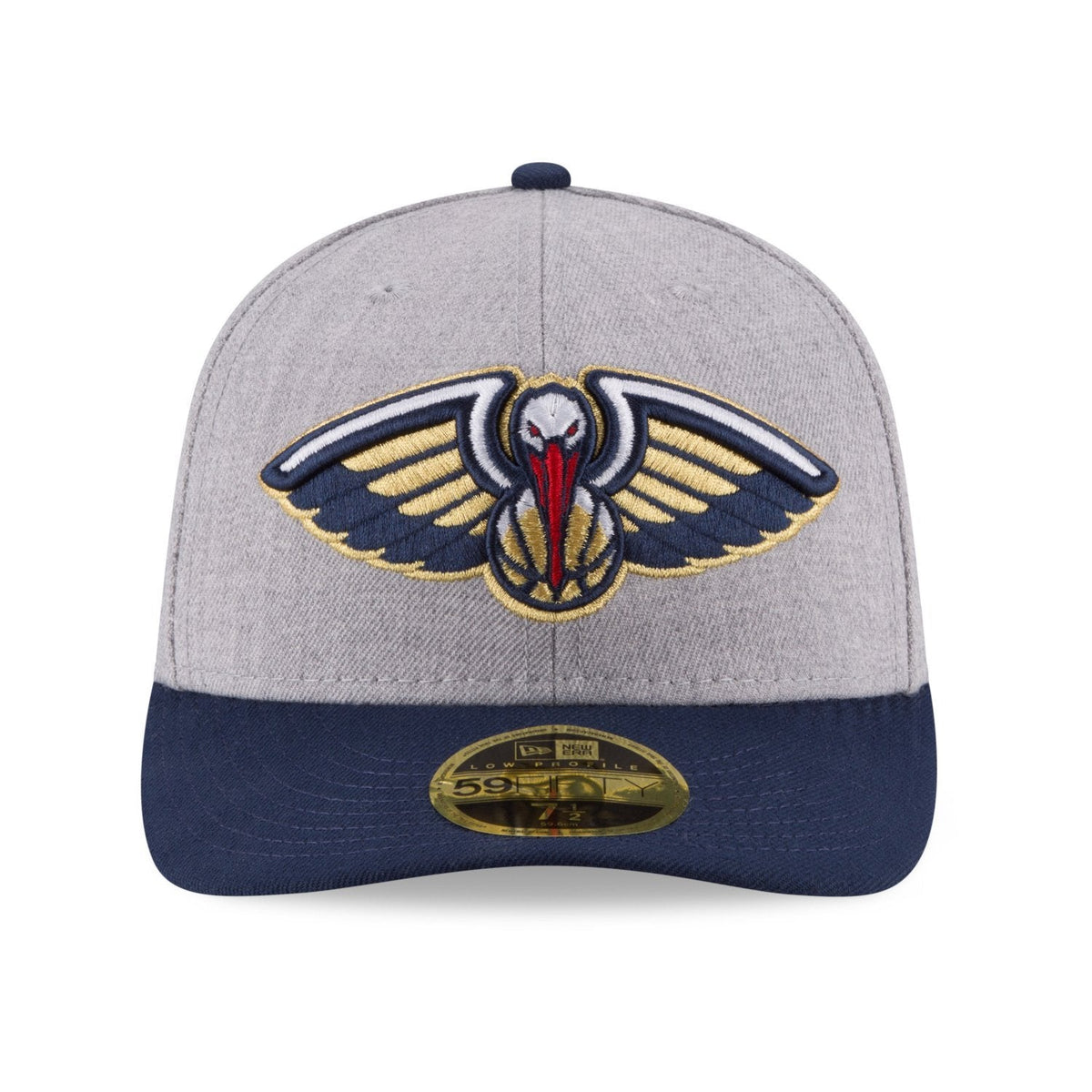 New Era Atlanta Hawks Heathered Gray/Red Two-Tone Low Profile 59FIFTY Fitted Hat