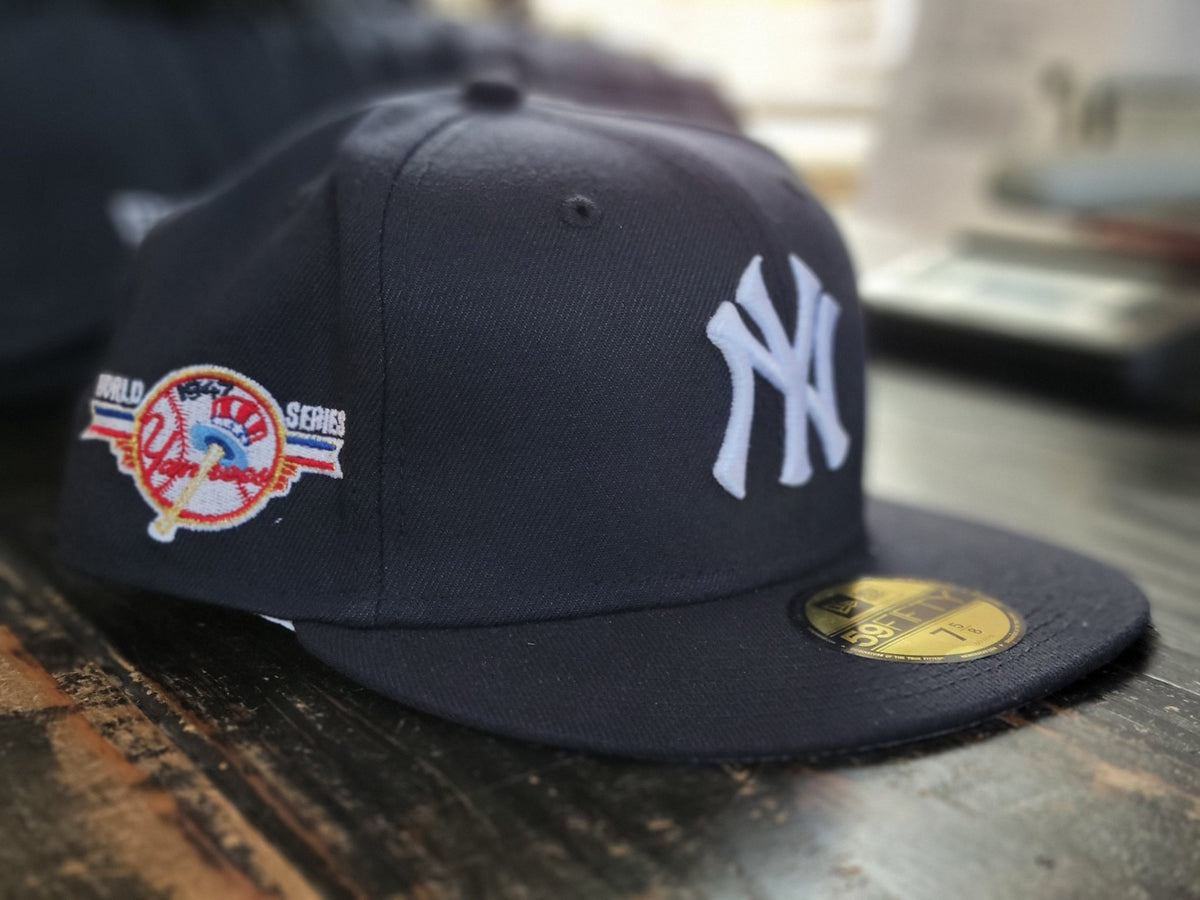 New Era 5950 NY Yankees 1949 World Series Navy Blue Fitted Baseball Hat Men