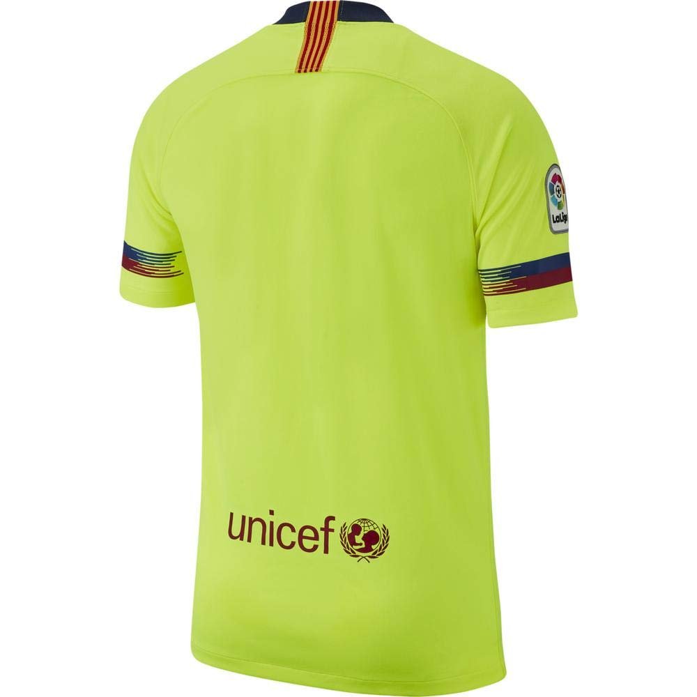 Nike 2018 2019 Youth FC Barcelona Away Stadium Jersey Volt YXL SoldSneaker