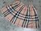 Burberry London Checker Plaided Honey Brown/Black REtro Skirt Girl 14 Y 164cm