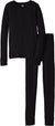 Fruit of the Loom Boys Waffle Thermal Black Underwear Set Unisex Size M 8