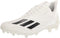 adidas Men's Adizero Football Shoe, White/Black/White, 10