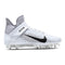 Nike Men's Alpha Menace Pro 2 Mid Football Cleat White/Black/Wolf Grey Size 12 M US