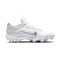 Nike Vapor Edge Shark 2 Men's Football Cleats (DH5088-102,White/Metallic Silver-White) Size 7.5