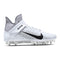 Nike Men's Alpha Menace Pro 2 Mid Football Cleat White/Black/Wolf Grey Size 11.5 M US