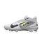 Nike Alpha Menace 4 Pro Football Cleats (FD7037-100, White/Metallic Silver/Photon Dust) Size 12.5