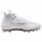 Nike Men's Alpha Huarache8 Elite Lax Lacrosse Cleats Shoes White/Silver #CW4440-100 - Size Men's 10