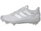 adidas Men's Adizero Afterburner 8 Baseball Shoe, Team Light Grey/White/Silver Metallic, 13