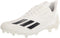 adidas Men's Adizero Football Shoe, White/Black/White, 14