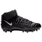 Nike Men's Force Savage Pro 2 Mid Football Cleats (13.5, Black/White)