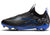 Nike Jr. Mercurial Vapor 15 Academy Little/Big Kids' Multi-Ground Low-Top Soccer Cleats (DJ5617-040, Black/Chrome-Hyper Royal) Size 3.5