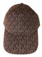 Michael Kors Unisex MK Logo Baseball Hat Cap Brown One Size