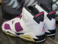 2014 Jordan Retro 6 White/Pink Grape Shoes 543390-127 Youth/Kid 6y Women 7.5 - SoldSneaker