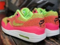 2016 Nike Air Max 1 SE Pink/Lime Green Running Shoes 881101-300 Women 8.5