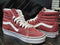 Vans Old Skool HI Burgundy Red/White Skateboard Shoes Kid 4.5 Women 6