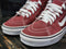 Vans Old Skool HI Burgundy Red/White Skateboard Shoes Kid 4.5 Women 6