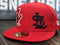 New Era 5950 Authentic St Louis Logo Wrap Red Bird Fitted Hat Men 7 1/4