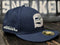 New Era 5950 Low Profile Retro Navy Blue/White Logo Mix Fitted Hat Men 8