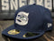 New Era 5950 Low Profile Retro Navy Blue/White Logo Mix Fitted Hat Men 8