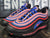 2019 Nike Air Max 97 Black/Pink/Blue Running Shoes CT1578-001 Youth 7Y Women 8.5