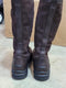 Ariat 10016300 High Brown Suede Leather Tie Calf Length Boot Women 9.5