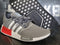 Adidas NMD_R1 Gray/White/Red Running Training Shoes GY4874 Men 11.5