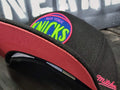 Mitchell & Ness Color Bomb Dynasty Knicks 50th Black/Pink Fitted Hat Men 7 1/2