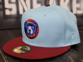 New Era 59Fifty Blockbuster Chicago Cubs Wrigley Field Blue Fitted Hat Cap 7 1/2