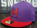 New Era 59Fifty Milwaukee Brewers 25th Purple/Red Fitted Hat Cap Men 7 1/2