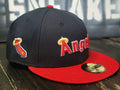 New Era 59Fifty California Angels Cooperstown Navy Blue/Red Fitted Hat Men 7 1/4