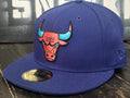 New Era 59Fifty Chicago Bulls Jelly Purple/Pink/Blue Fitted Hat Cap Men 7 1/2