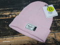 Herschel Recycle Elmer Rose Pink/Green Logo Cuff Beanie Hat Unisex OS