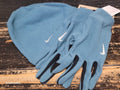 Nike Therma-Fit Fleece Hat and Glove Set Blue Aqua Running Gift Men L-XL