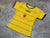 Lotto Vintage Colombia Yellow Round Neck Futball Soccer Jersey Women size S