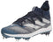adidas Men's Adizero Afterburner 9 NWV Baseball Shoe, Team Navy Blue/White/Wonder Steel, 11