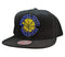 Mitchell & Ness Golden State Warriors Full Logo Snapback Adjustable Hat Cap - Black