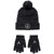 Jordan Boy's Pom Beanie Set (Big Kids) Black 8-20 (Big Kid)