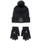 Jordan Boy's Pom Beanie Set (Big Kids) Black 8-20 (Big Kid)