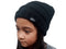 Fear0 NJ Girls Black Extreme Warm Plush Insulated Knit Cable PomPom Winter Beanie Hat for Kids Toddlers Baby