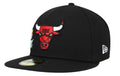New Era Chicago Bulls Crown Champs 59FIFTY Fitted Hat - Black (US, Numeric, 7, Black)
