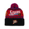 Mitchell & Ness NBA Team Isle Pom HWC Philadelphia 76ers Mens Red Beanie