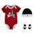 Jordan Newborn 3-Piece Jumpman Classics Bodysuit, Hat, and Booties 3 Piece Set (Red(NJ0336-R78)/White, 0-6 Months)