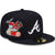 New Era Atlanta Braves 59FIFTY City Cluster Fitted Cap, Navy Blue Hat (as1, Numeric, Numeric_7_and_3_Quarters, 7 3/4)