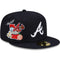 New Era Atlanta Braves 59FIFTY City Cluster Fitted Cap, Navy Blue Hat (as1, Numeric, Numeric_7_and_3_Quarters, 7 3/4)