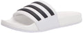 adidas Unisex Adilette Boost Slides Sandal, White/Black/White, 8 US Men