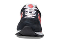 New Balance Classics 574D Rugged Sneakers for Men - Low Top Silhouette and Breathable Textile Lining Black/Red 11 D - Medium