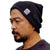Fear0 Men/Women/Kid's Button Black Rib Fold Watch Cap Sport Winter Beanie Hat for Relief Pain of Wearing Face Mask (Black)